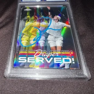 Jack Draper Signed 2024 Topps Chrome Served Tennis Trading Card Rookie PSA/DNA
