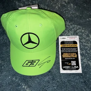 George Russell Signed Official #63 Mercedes Racing Formula 1 Hat JSA Auth #2
