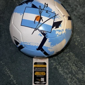 Leandro Paredes Signed Official Argentina Soccer Ball World Cup Champs JSA Auth