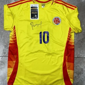 Pibe Carlos Valderrama Signed Columbia Soccer Jersey Legend JSA Auth #2