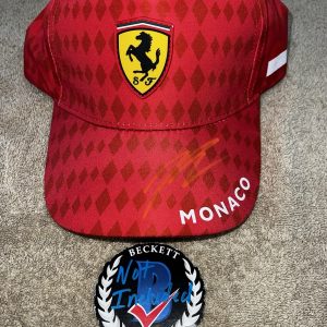 Charles Leclerc Signed Ferrari Racing Hat Puma Star Driver Monaco GP Beckett