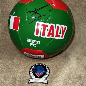 Luca Toni Signed Official Italy Soccer Ball World Cup Legend Beckett #2