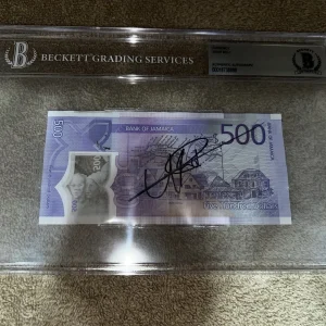 Usain Bolt Signed Official Jamaican Currency 500 Dollars Olympic Legend BAS