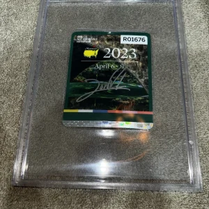 Jon Rahm Signed Official 2023 Masters Badge Champion Legend Beckett