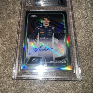 Zak O'Sullivan Signed 2024 Topps Chrome F1 Card Certified Auto Beckett