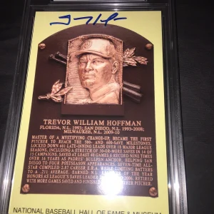 Trevor Hoffman Signed Official Baseball HOF Plaque Postcard PSA/DNA Slab #2