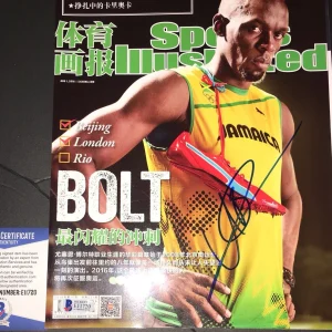 Usain Bolt Signed Sports Illustrated Full Magazine Chinese Edition Beckett