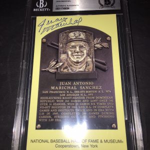 Juan Marichal Signed Official HOF Plaque Beckett San Francisco Giants Slab