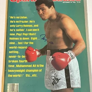 Muhammad Ali Signed 1980 Sports Illustrated SI Boxing w PROOF - K9 COA