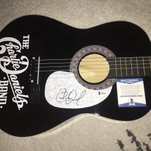 Charlie Daniels Signed Full Size Acoustic Guitar Country Music Superstar Beckett