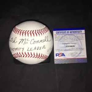 Mitch McConnell Signed Official Major League Bassball Senate Majority PSA/DNA #2