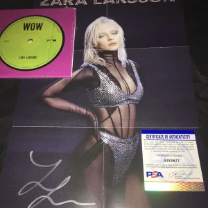 Zara Larsson Signed Poster With Single WOW PSA/DNA