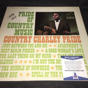 Charley Pride Signed Pride Of Country Music Vinyl Album Superstar Beckett