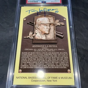Tony LaRussa Signed Official Baseball HOF Plaque Postcard PSA/DNA Slab