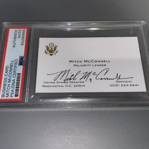 Mitch McConnell Signed Official Business Card Politician Slabbed By PSA/DNA #2