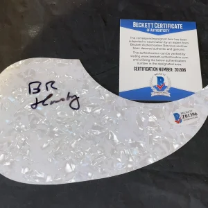 Bruce Hornsby Signed Acoustic Pickguard Mandolin Rain Beckett #2