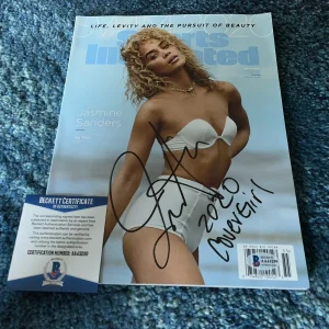 Jasmine Sanders Signed SI Sports Illustrated Swimsuit Edition Full Mag Beckett#2