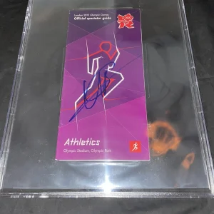 Usain Bolt Signed Official Authentic London Olympics Spectator Guide Beckett