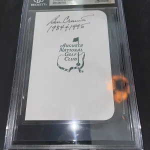 Ben Crenshaw Signed Masters Scorecard 2x Masters Champion Beckett