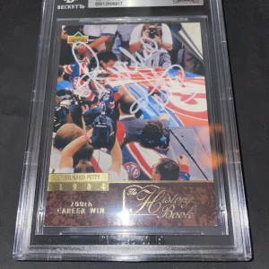 Richard Petty Signed 1996 Upper Deck Trading Card Beckett Encap