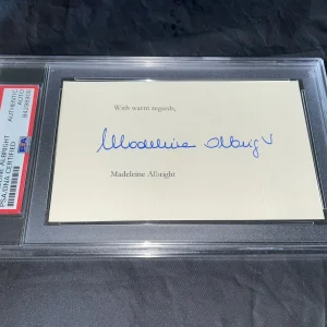 Madeleine Albright Signed Cut Politician Slabbed By PSA/DNA