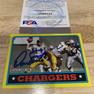 Dan Fouts Signed Trading Card San Diego Chargers PSA/DNA #5