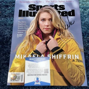 Mikaela Shiffrin Signed SI Sports Illustrated Olympics Edition Full Mag Beckett