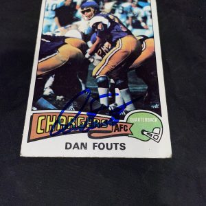 Dan Fouts ￼Signed 1973 Topps Trading Card San Diego Chargers