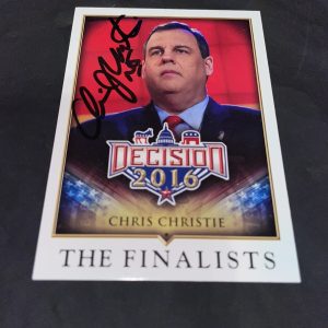 Chris Christie Signed 2016 Decision Trading Card Governor