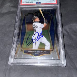 Brian Anderson Signed Select Trading Card Miami Marlins PSA/DNA