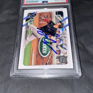 Garrett Cooper Signed Topps Trading Card Miami Marlins PSA/DNA