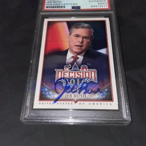 Jeb Bush Signed 2016 Decision Trading Card Governor PSA/DNA Slab