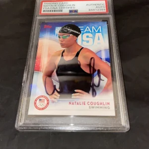 Natalie Coughlin Signed Topps US Olympic Team Trading Card PSA/DNA Encap