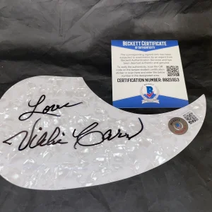 Vikki Carr Signed Acoustic Pickguard Legendary Superstar Beckett #2