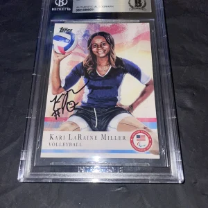Kari LaRaine Miller Signed 2012 Topps Olympics Card Gold Medalist Beckett