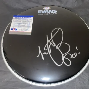 Charlie Watts Signed Evans 10” Black Drumhead Rolling Stones Drummer PSA/DNA