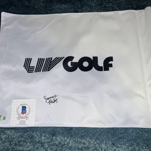 James Piot Signed Official LIV Golf Flag Niblicks Golf Club Beckett