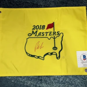 Patrick Reed Official 2018 Masters Flag Augusta Champion Capt America Beckett #2