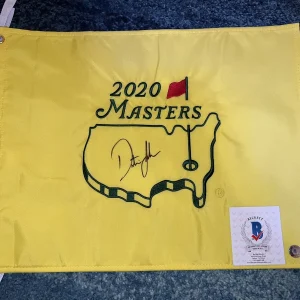 Dustin Johnson Official 2020 Masters Flag Augusta Champion Beckett #4