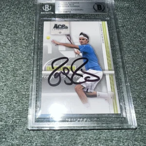 Roger Federer Signed 2007 Ace Authentic Trading Card GOAT Beckett Encap