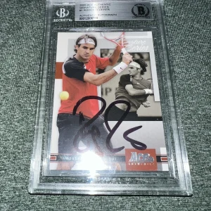 Roger Federer Signed 2005 Ace Authentic Trading Card GOAT Beckett Encap
