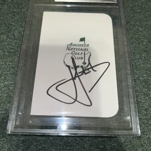Cameron Smith Signed Masters Scorecard Superstar LIV Tour Beckett Slab