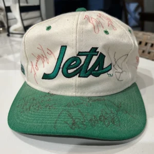 1993 NY Jets SIGNED Autographed Hat By 9 Ronnie Lott Nagle Moore Blake Dawkins +