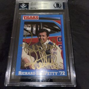 Richard Petty Signed 1991 Traks Promos NASCAR Beckett Slab #2