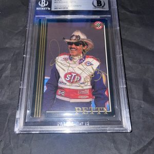 Richard Petty Signed 1992 Maxx Black #43 NASCAR Beckett Slab