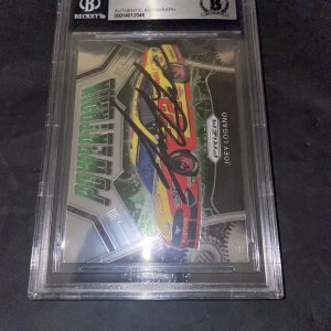 Joey Logano Signed 2020 Panini Prizm NASCAR Beckett Slab