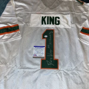 D’eriq King Signed University Of Miami Hersey Hurricanes Star QB PSA/DNA