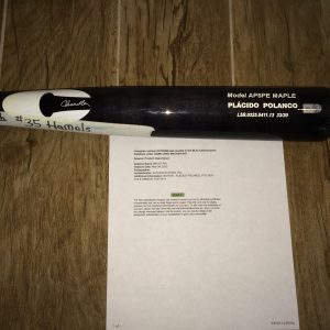 Placido Polanco Game Used Bat Full Size Chandler Broke by Cole Hamels
