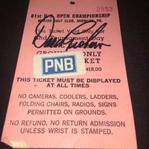 David Graham Signed Official 1981 Official US Open Ticket Winner COA #2