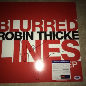 Robin Thicke Signed Blurred Lines Album Cover EP Vinyl Brand New Star PSA/DNA